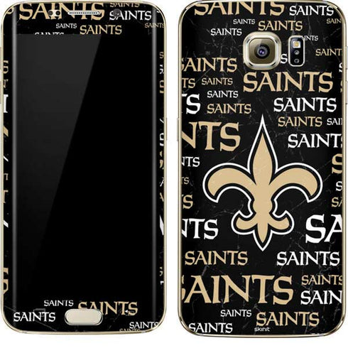 NFL New Orleans Saints Black Blast Galaxy S7 Edge Skin