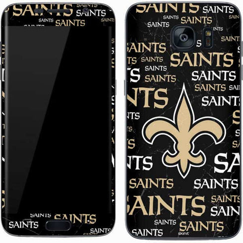 NFL New Orleans Saints Black Blast Galaxy S7 Skin