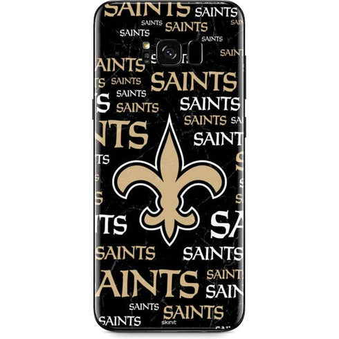 NFL New Orleans Saints Black Blast Galaxy S8 Plus Skin