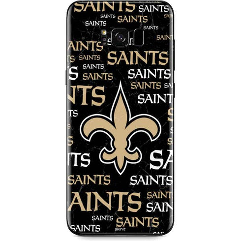 NFL New Orleans Saints Black Blast Galaxy S8 Skin