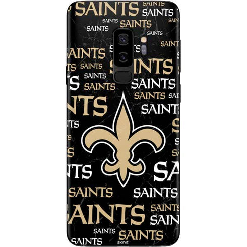 NFL New Orleans Saints Black Blast Galaxy S9 Plus Skin