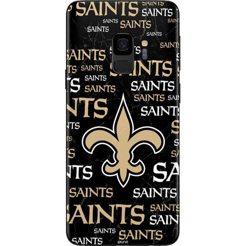 NFL New Orleans Saints Black Blast Galaxy S9 Skin