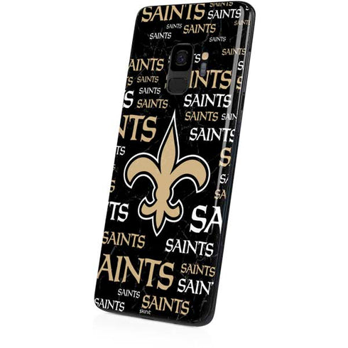 NFL New Orleans Saints Black Blast Galaxy S9 Skin