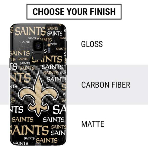 NFL New Orleans Saints Black Blast Galaxy S9 Skin