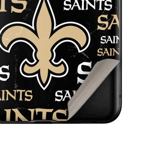 NFL New Orleans Saints Black Blast Galaxy Z Flip Skin