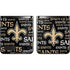 NFL New Orleans Saints Black Blast Galaxy Z Flip Skin