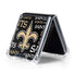 NFL New Orleans Saints Black Blast Galaxy Z Flip5 5G Clear Case