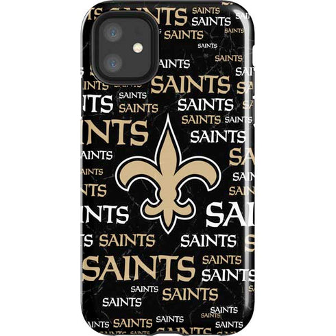 NFL New Orleans Saints Black Blast iPhone 11 Impact Case
