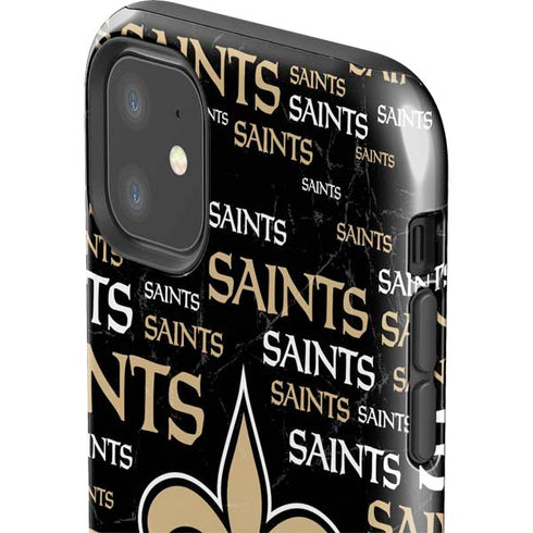 NFL New Orleans Saints Black Blast iPhone 11 Impact Case