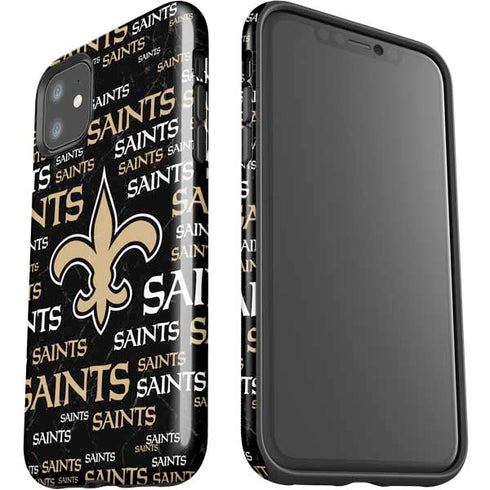 NFL New Orleans Saints Black Blast iPhone 11 Impact Case