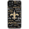 NFL New Orleans Saints Black Blast iPhone 11 Pro Clear Case