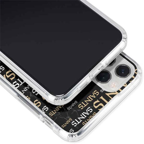 NFL New Orleans Saints Black Blast iPhone 11 Pro Clear Case