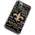 NFL New Orleans Saints Black Blast iPhone 11 Pro Max Clear Case