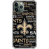 NFL New Orleans Saints Black Blast iPhone 11 Pro Max Clear Case