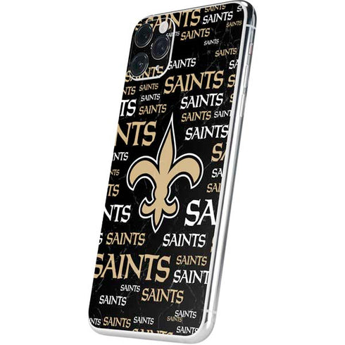 NFL New Orleans Saints Black Blast iPhone 11 Pro Max Skin