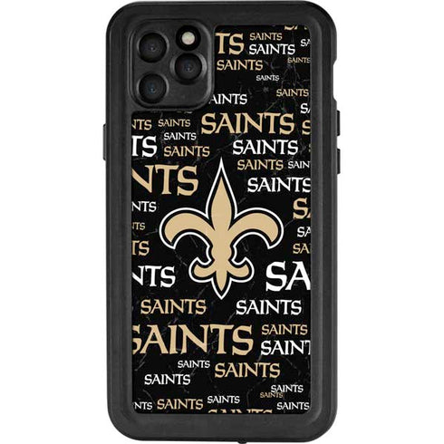 NFL New Orleans Saints Black Blast iPhone 11 Pro Max Waterproof Case
