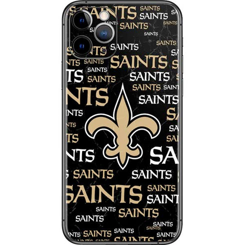 NFL New Orleans Saints Black Blast iPhone 11 Pro Skin