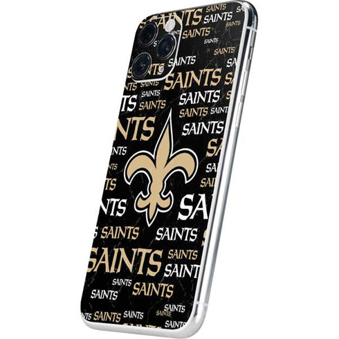 NFL New Orleans Saints Black Blast iPhone 11 Pro Skin