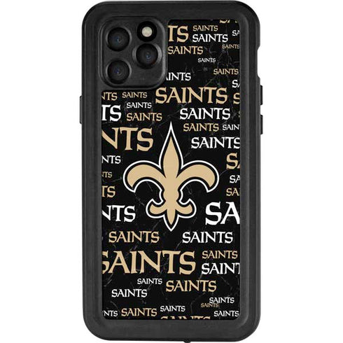 NFL New Orleans Saints Black Blast iPhone 11 Pro Waterproof Case