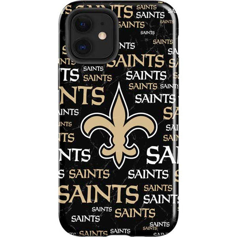 NFL New Orleans Saints Black Blast iPhone 12 Impact Case