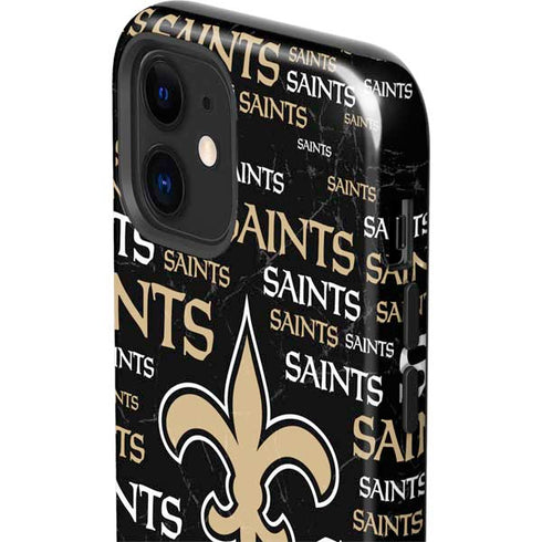 NFL New Orleans Saints Black Blast iPhone 12 Impact Case