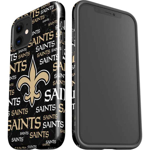 NFL New Orleans Saints Black Blast iPhone 12 Impact Case