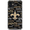 NFL New Orleans Saints Black Blast iPhone 12 Mini Clear Case