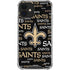 NFL New Orleans Saints Black Blast iPhone 12 Mini Clear Case