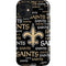 NFL New Orleans Saints Black Blast iPhone 12 Mini Impact Case