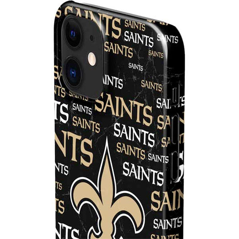 NFL New Orleans Saints Black Blast iPhone 12 Mini Lite Case