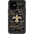 NFL New Orleans Saints Black Blast iPhone 12 Mini Waterproof Case