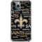 NFL New Orleans Saints Black Blast iPhone 12 Pro Clear Case