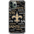 NFL New Orleans Saints Black Blast iPhone 12 Pro Clear Case