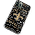 NFL New Orleans Saints Black Blast iPhone 12 Pro Clear Case