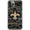 NFL New Orleans Saints Black Blast iPhone 12 Pro Max Clear Case