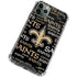 NFL New Orleans Saints Black Blast iPhone 12 Pro Max Clear Case