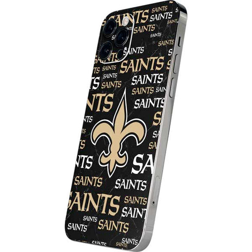 NFL New Orleans Saints Black Blast iPhone 12 Pro Max Skin
