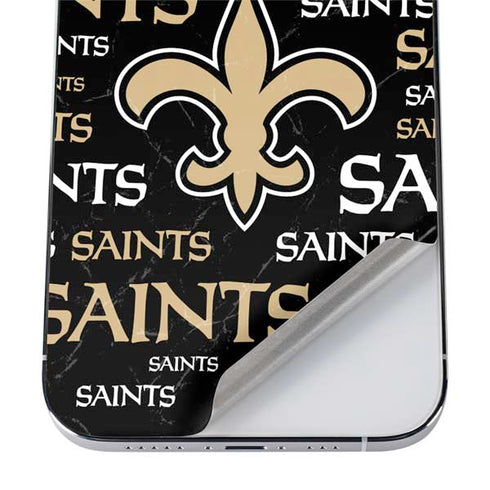 NFL New Orleans Saints Black Blast iPhone 12 Pro Max Skin