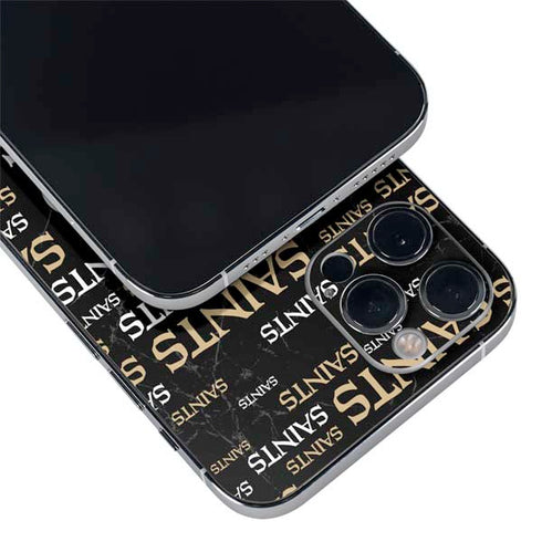 NFL New Orleans Saints Black Blast iPhone 12 Pro Max Skin