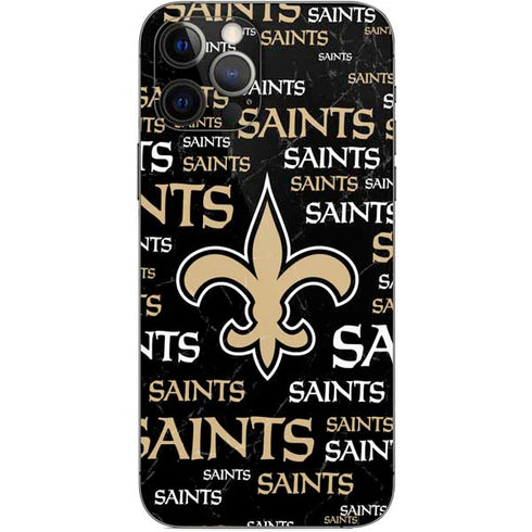 NFL New Orleans Saints Black Blast iPhone 12 Pro Skin