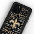 NFL New Orleans Saints Black Blast iPhone 12 Pro Waterproof Case