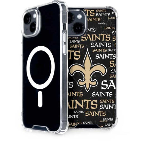 NFL New Orleans Saints Black Blast iPhone 13 MagSafe Case