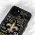 NFL New Orleans Saints Black Blast iPhone 13 Mini Waterproof Case