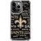 NFL New Orleans Saints Black Blast iPhone 13 Pro Clear Case