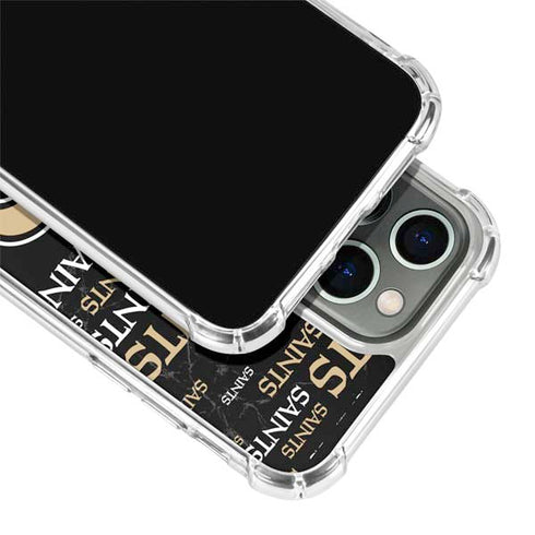 NFL New Orleans Saints Black Blast iPhone 13 Pro Clear Case