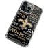 NFL New Orleans Saints Black Blast iPhone 13 Pro Clear Case