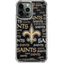 NFL New Orleans Saints Black Blast iPhone 13 Pro Max Clear Case