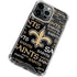 NFL New Orleans Saints Black Blast iPhone 13 Pro Max Clear Case