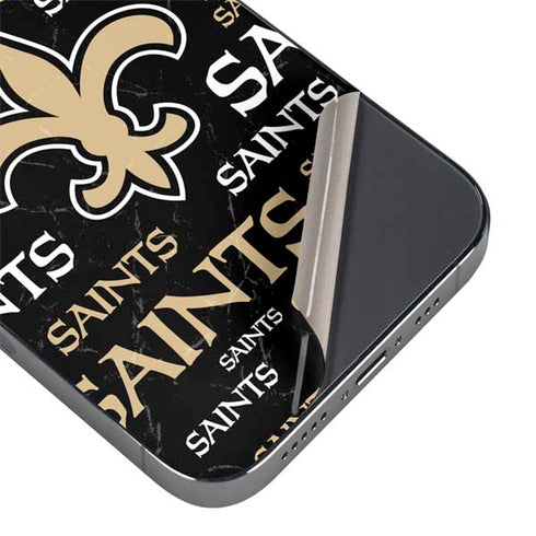 NFL New Orleans Saints Black Blast iPhone 13 Pro Max Skin