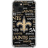 NFL New Orleans Saints Black Blast iPhone 14 Plus Clear Case